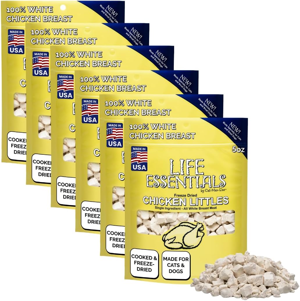 Life Essentials imported USA sourced healthy low calorie pet treats product shot.