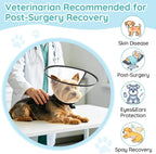 Clear Dog Cone for Small Dogs After Surgery, Adjustable E-Collar to Stop Licking with Padded Neck for Chihuahua,etc, Soft Recovery Collar with Reflective Trim for Night Visibility, Black XXS - Image 9