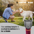 Audoc rust resistant satin chrome coated replacement blades for cordless pet clippers.