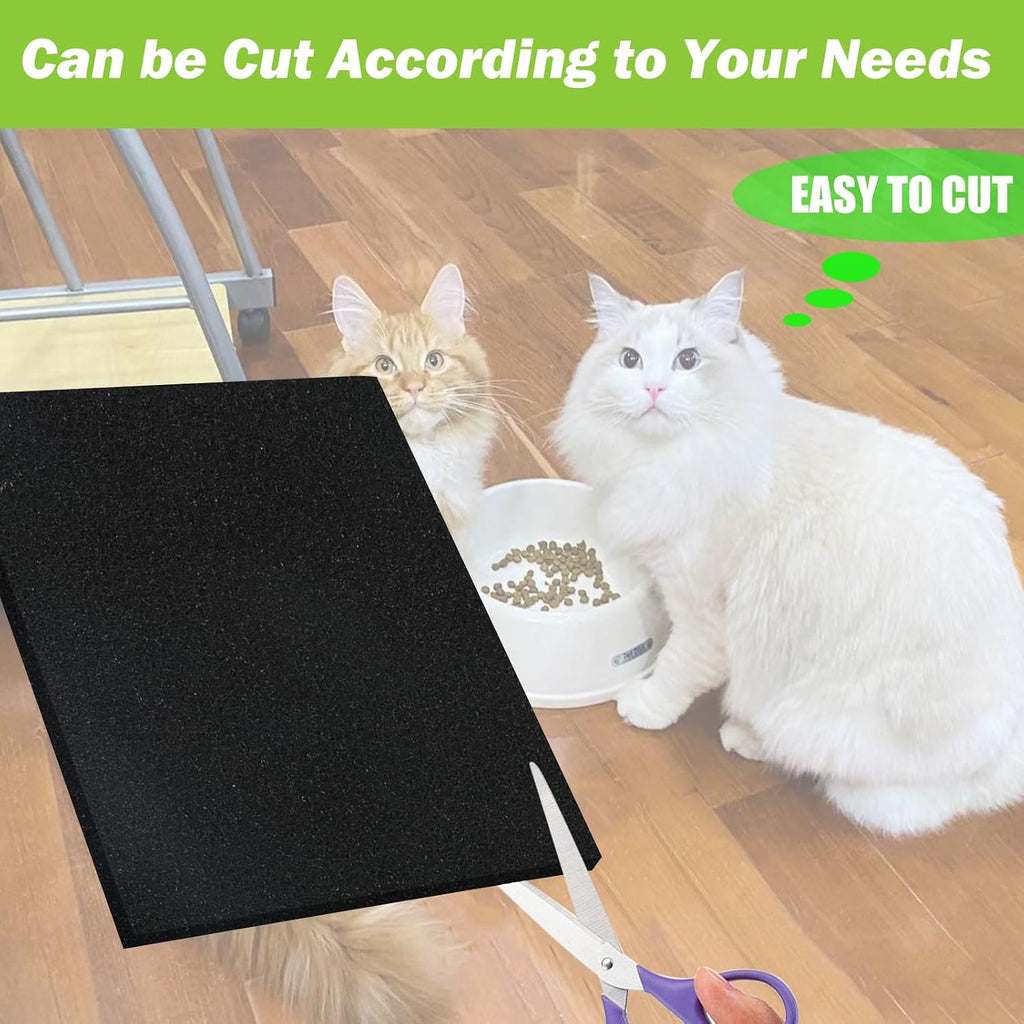 Premium replacement air filters for hooded cat pans illustrating how they trap pungent ammonia molecules.