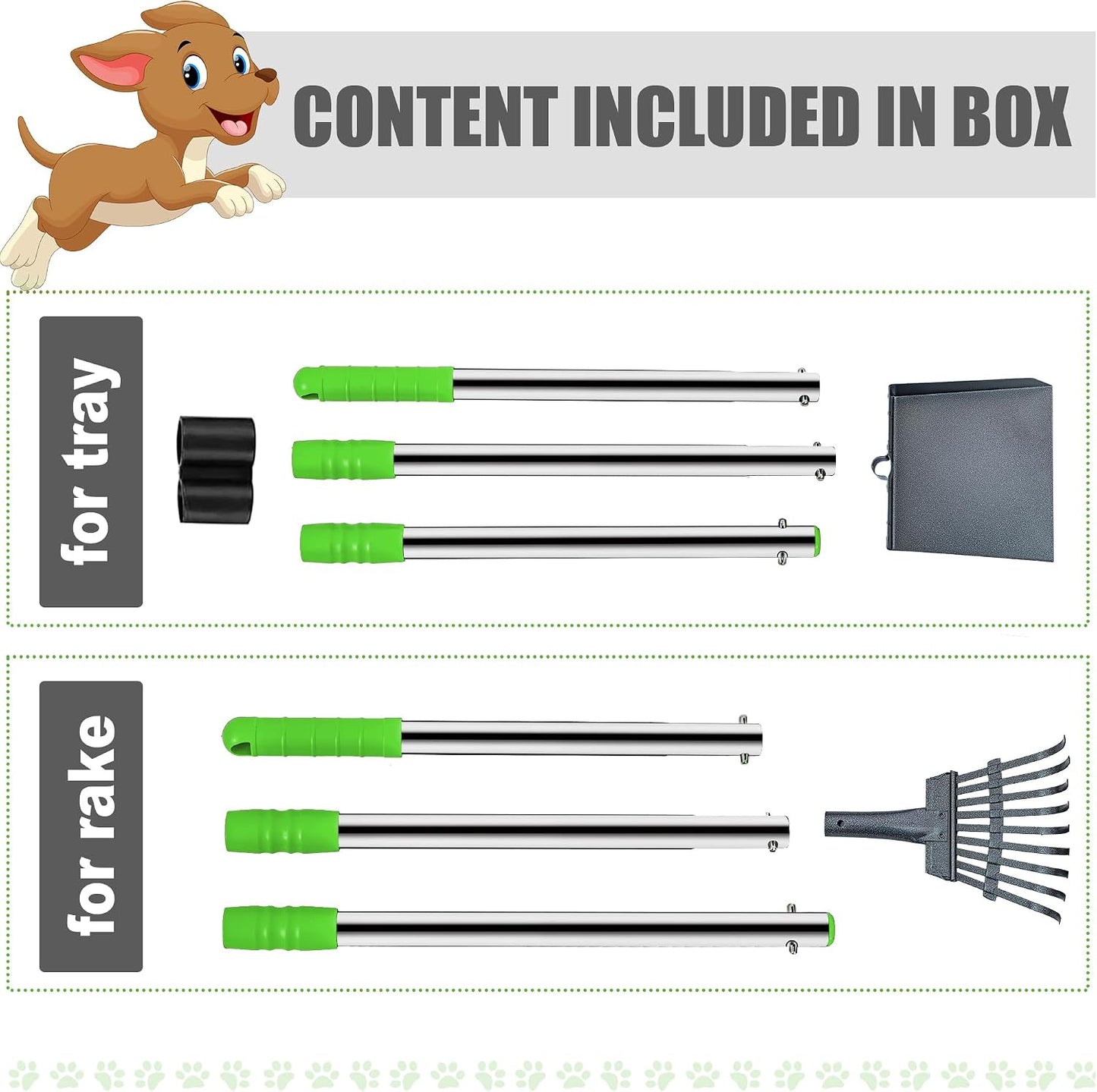 Interlocking clip-on connection on Niubya dog scooper handle