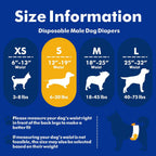 Side view showing elastic waistband on small size dog diaper wrap