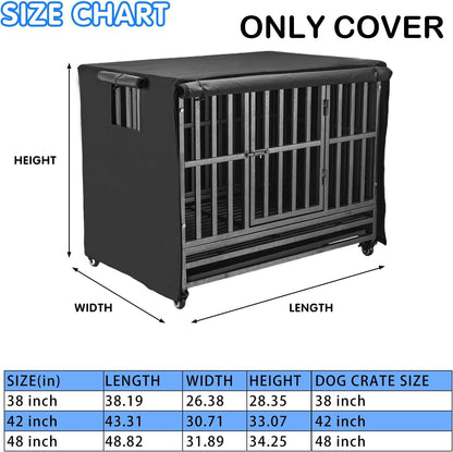 M JJYPET 600D polyester dog kennel cover side view with breathable mesh window