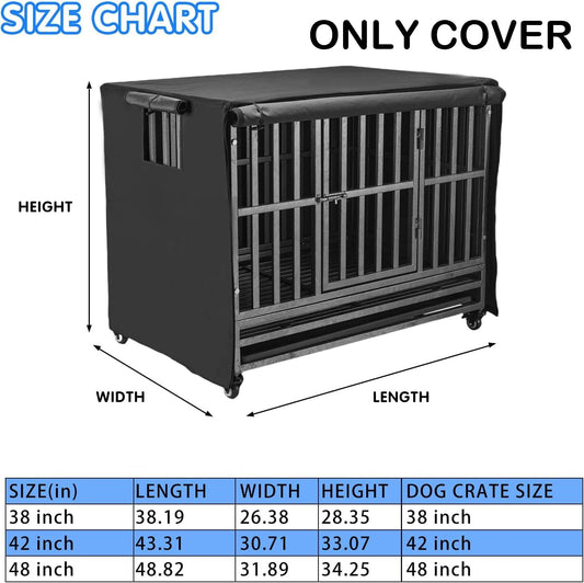 M JJYPET 600D polyester dog kennel cover side view with breathable mesh window