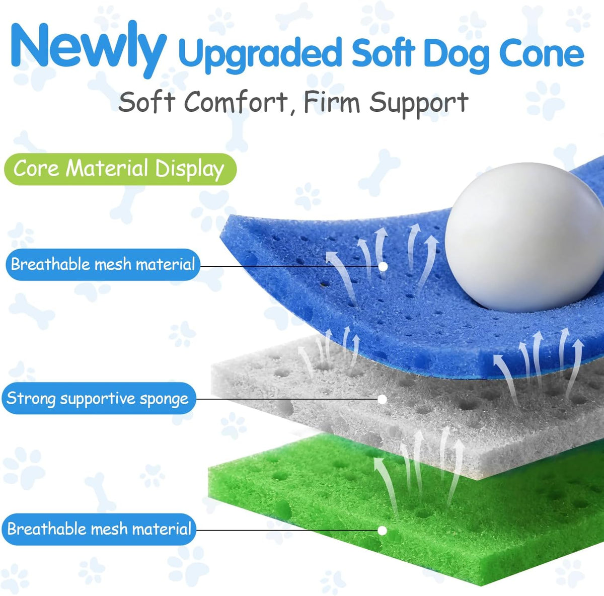 Side profile of Inspack breathable mesh recovery cone