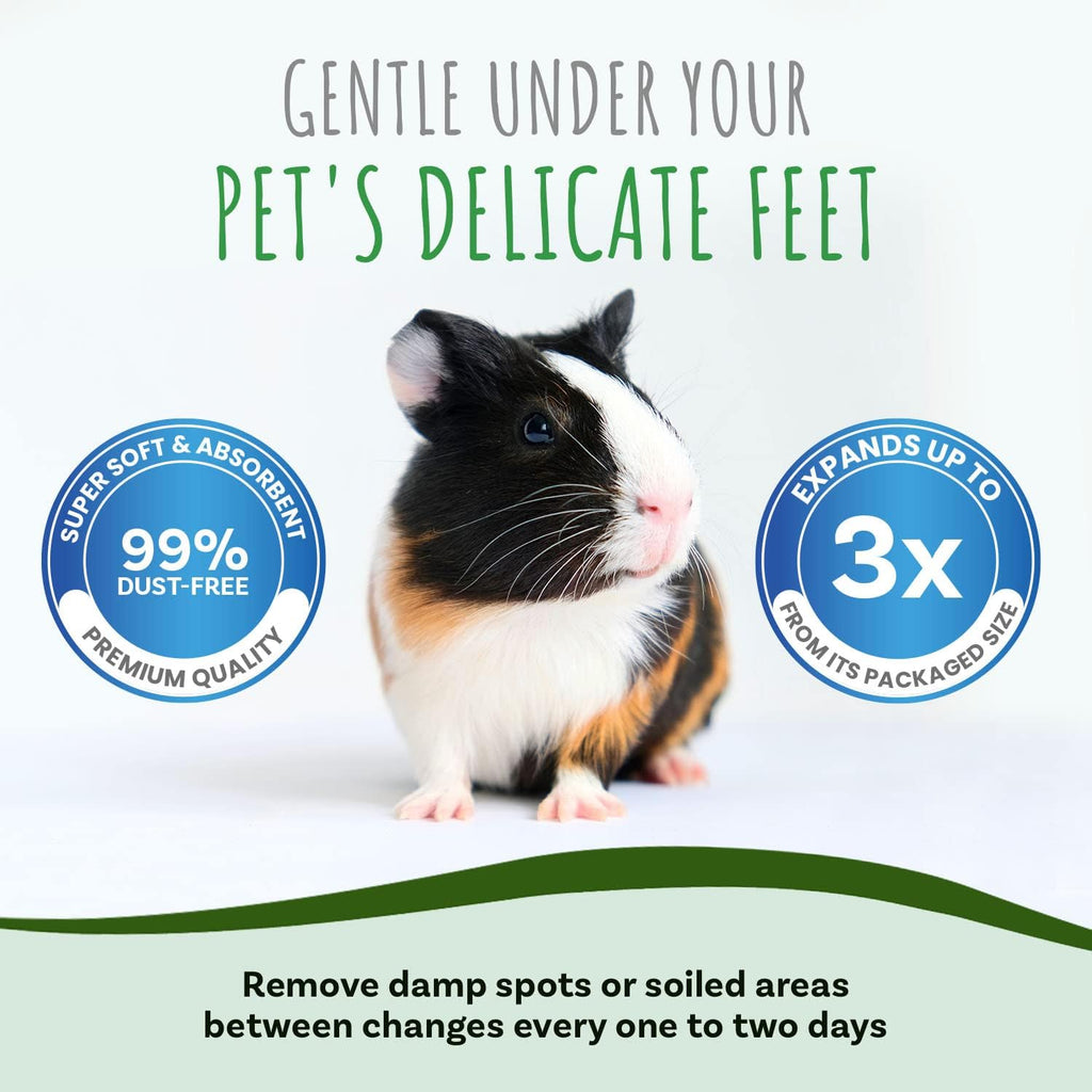 Small Pet Select jumbo 178 liter paper bedding size comparison