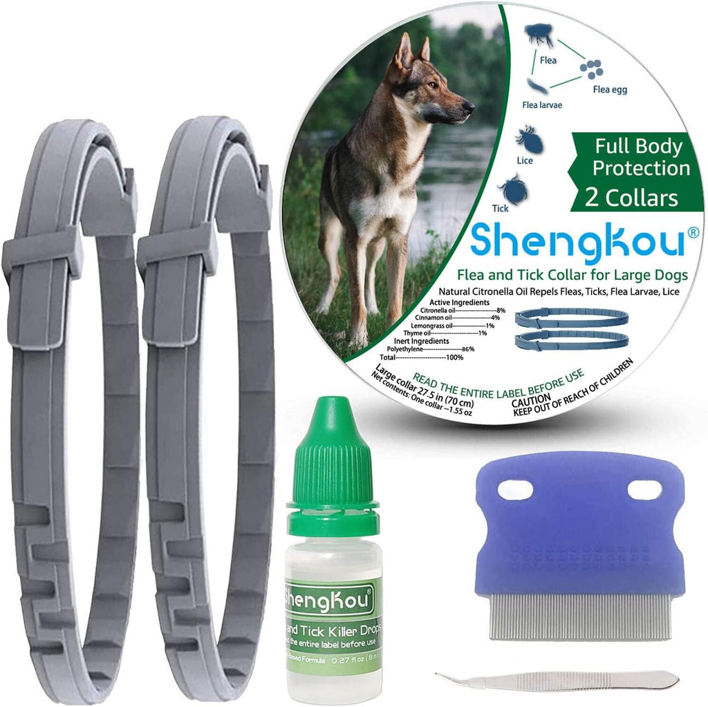 ShengKou flea and tick collar for large dogs in packaging