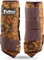Jeffers Expression Protective Horse Boots, 1 Pair, Medium - Safe Neoprene Leg Guards, Durable Strap Closures, Front & Hind Support, Equestrian Accessories for Travel & Riding - Bisbee Blue - Image 14