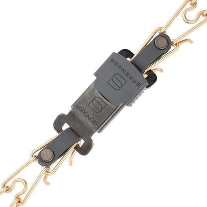 Herm Sprenger 16 inch by 2.25mm prong collar showcasing the smooth rounded tips designed for humane behavior correction.