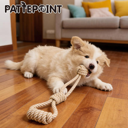 Durable interactive pet tug toy designed specifically for small dogs and aggressive puppy chewers.