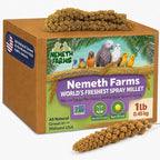 Nemeth Farms Spray Millet - Edible Tops Only, Non-GMO and Sun-Dried - 1 lb for Parakeets, Canaries and Finches - Image 1