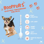 Close up of soft bristles on Generic pet toothbrush