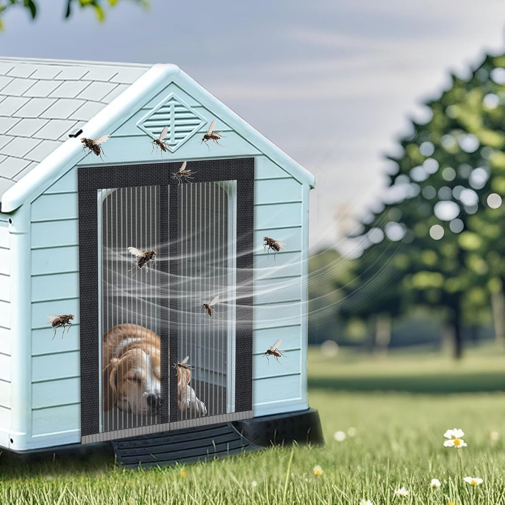 Chagol mosquito proof dog house cover front view heavy duty mesh net