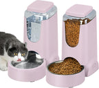 2 Pack Automatic Cat Feeder and Gravity Stainless Steel Water Dispenser, Dog Food Feeder and Waterer Set for Small Medium Puppy Kitten Pets (1 Gallon x 2, Gray) - Image 11