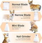 KIKETECH four in one pet hair trimmer set with all interchangeable heads including paw shaver and nail grinder