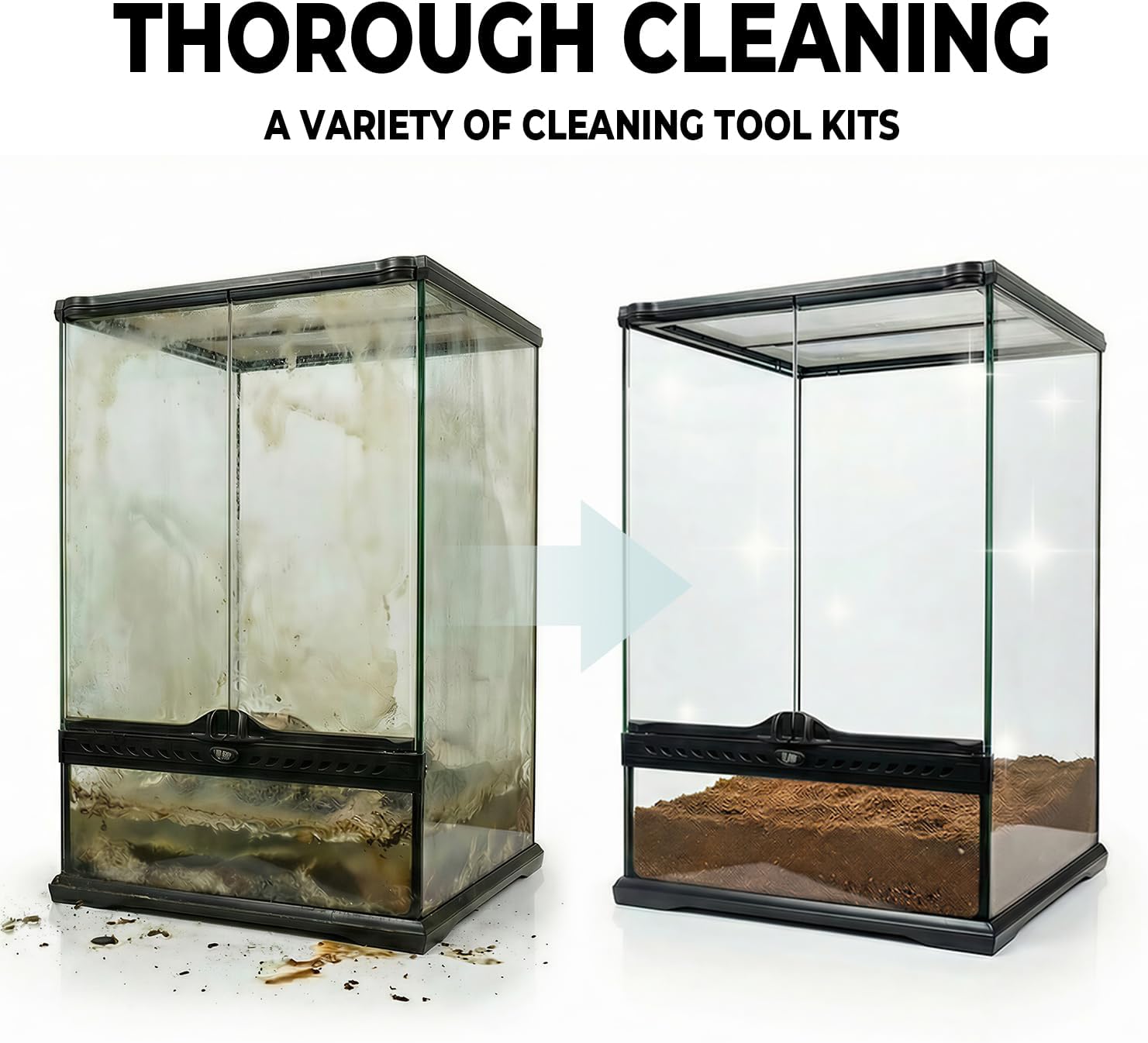 Professional reptile enclosure cleaning tool set by HouseBegan