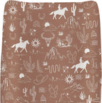 ZoUbqchY Western Cowboy changing pad cover front view nursery essential