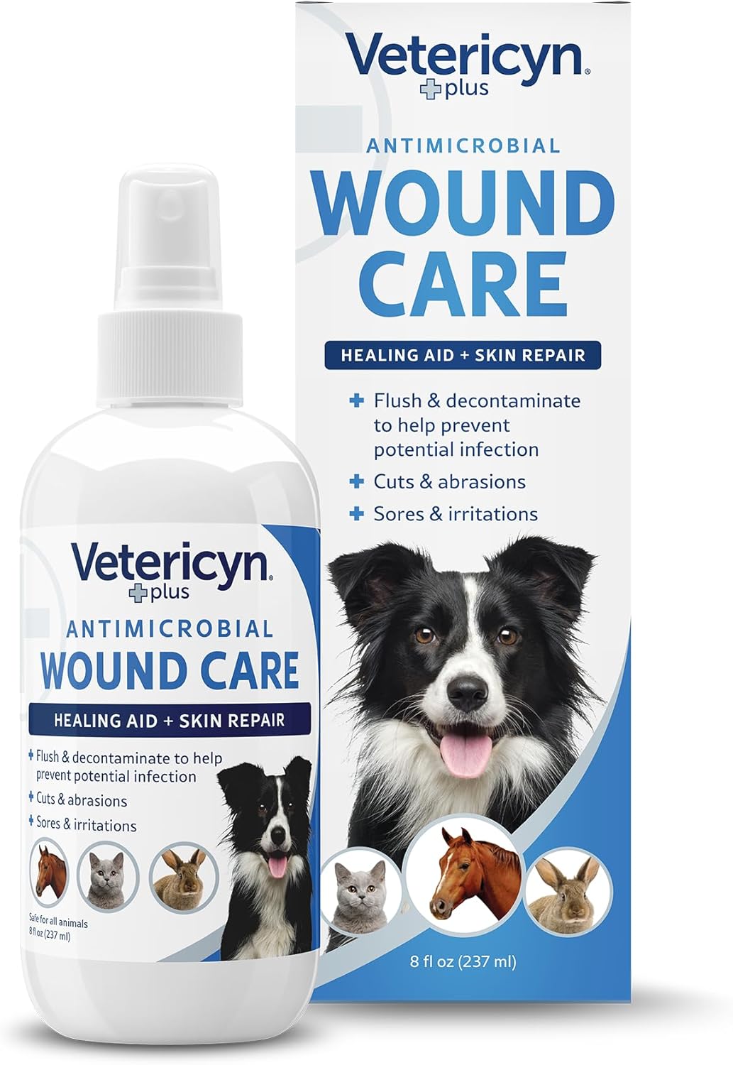 Vetericyn Plus 3 ounce spray mechanism detail for precise application on animal cuts