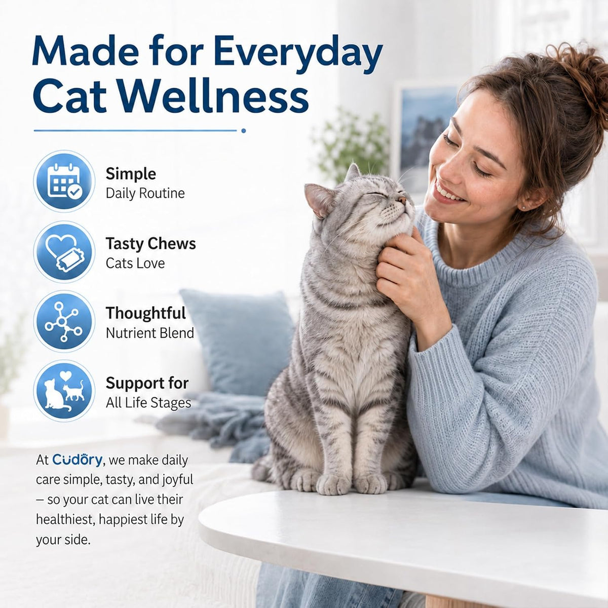 Taurine for Cats Vitamins Treats Snacks -15 in 1 Cat Multivitamin 500 Chews - Supports Immune, Joints, Digestion, Skin & Coat - Daily Healthy Supplement for Cats of All Ages (90-Day Supply) - Image 9