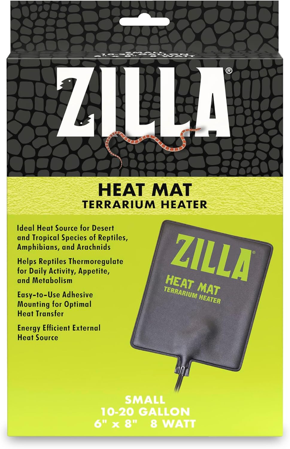 Zilla reptile terrarium heat mat front view