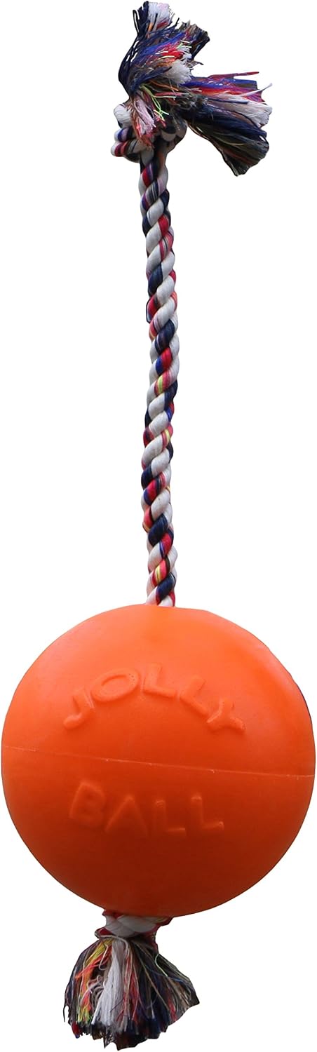 Jolly Pets Romp-n-Roll Rope and Ball Dog Toy, 6 Inches/Medium, Blueberry, Model Number: 606 BB, All Breed Sizes - Image 11