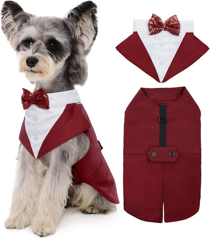 Kuoser large size patriotic puppy suit for Bulldogs and Labradors