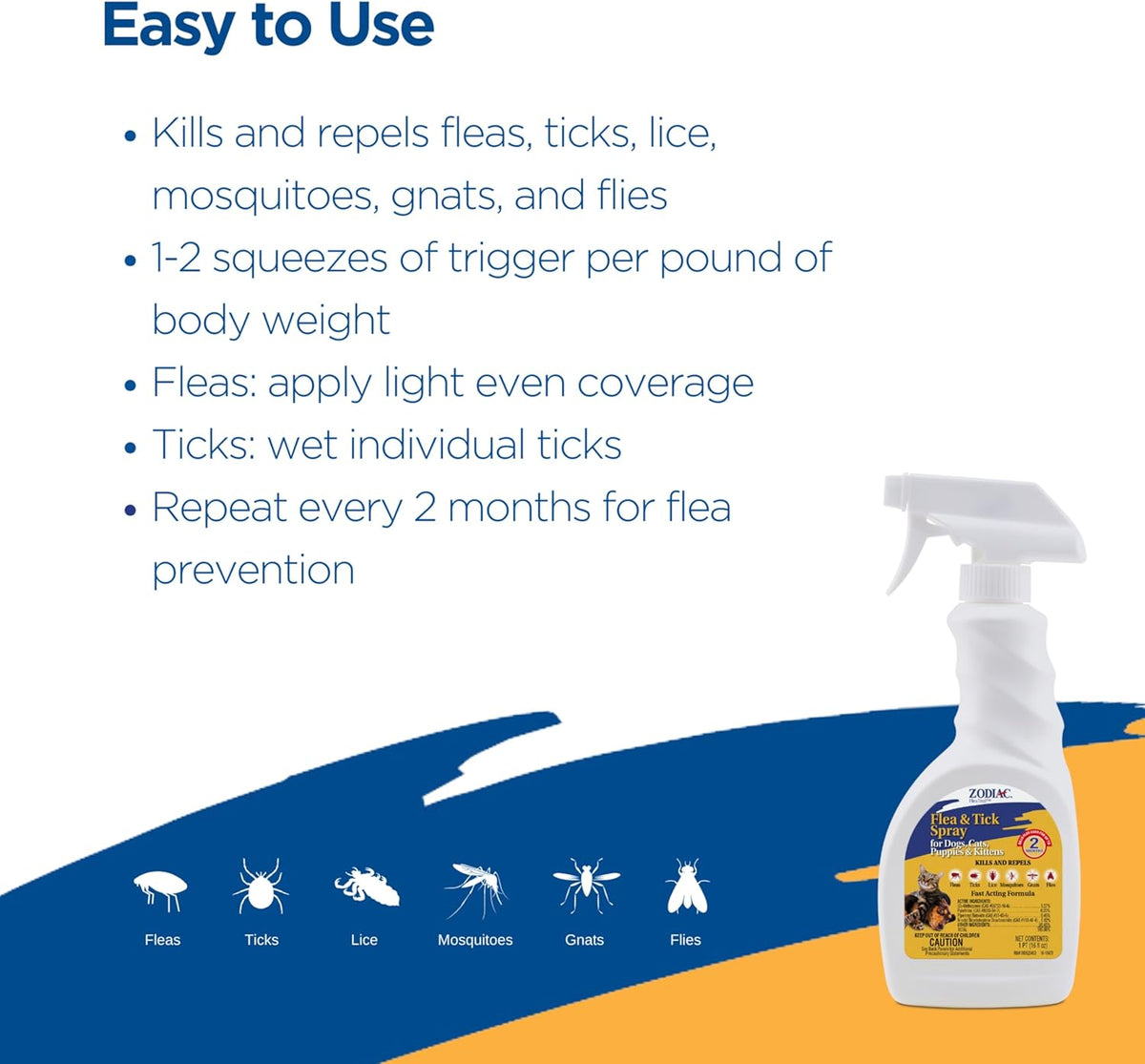 Zodiac 16 fluid ounce tick spray for puppies and kittens