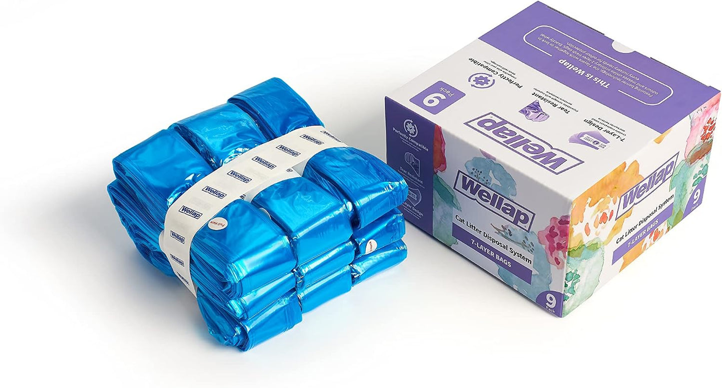 Seven layer odor barrier refill bags for cat waste disposal cartridges.
