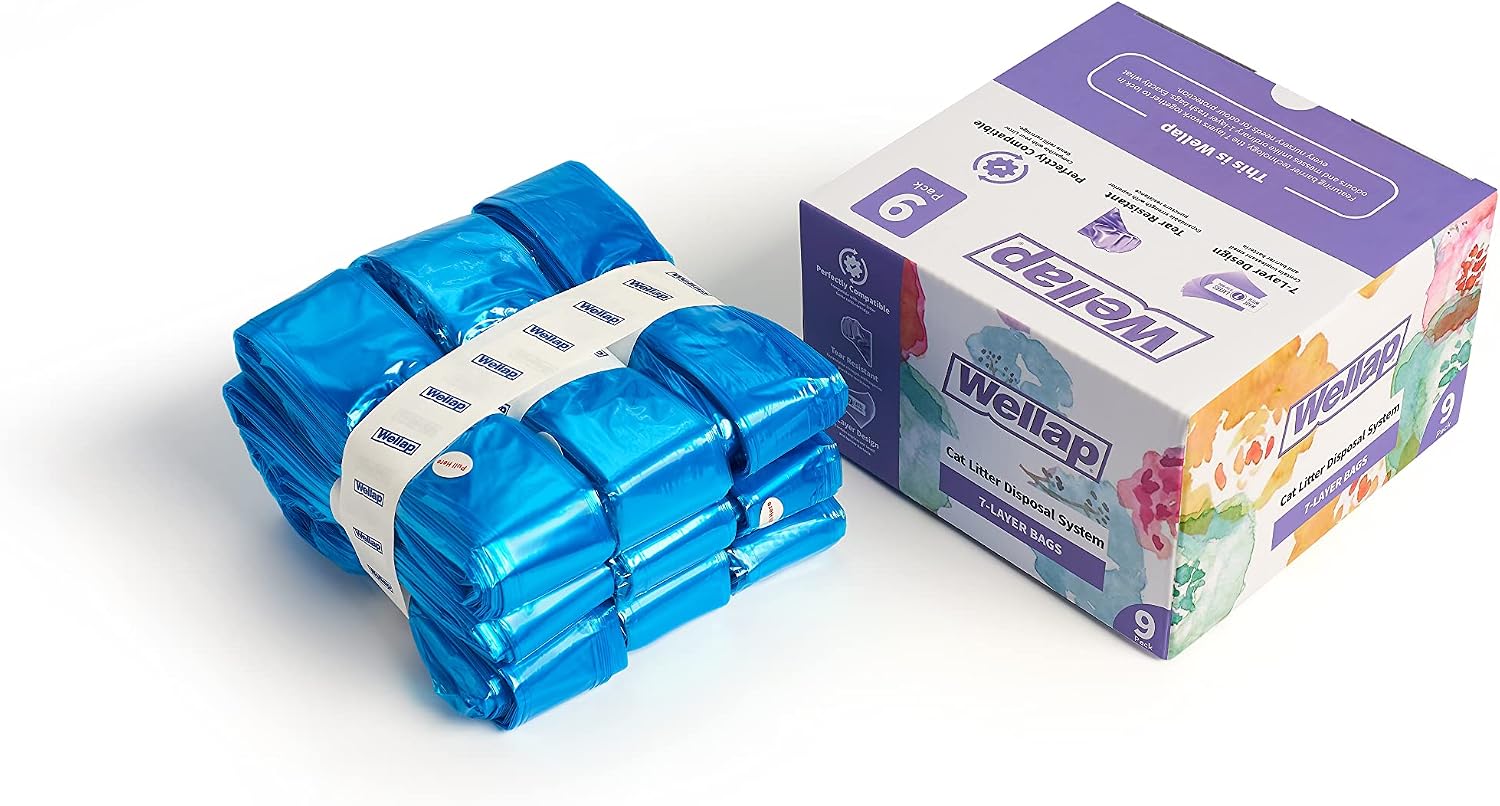 Seven layer odor barrier refill bags for cat waste disposal cartridges.
