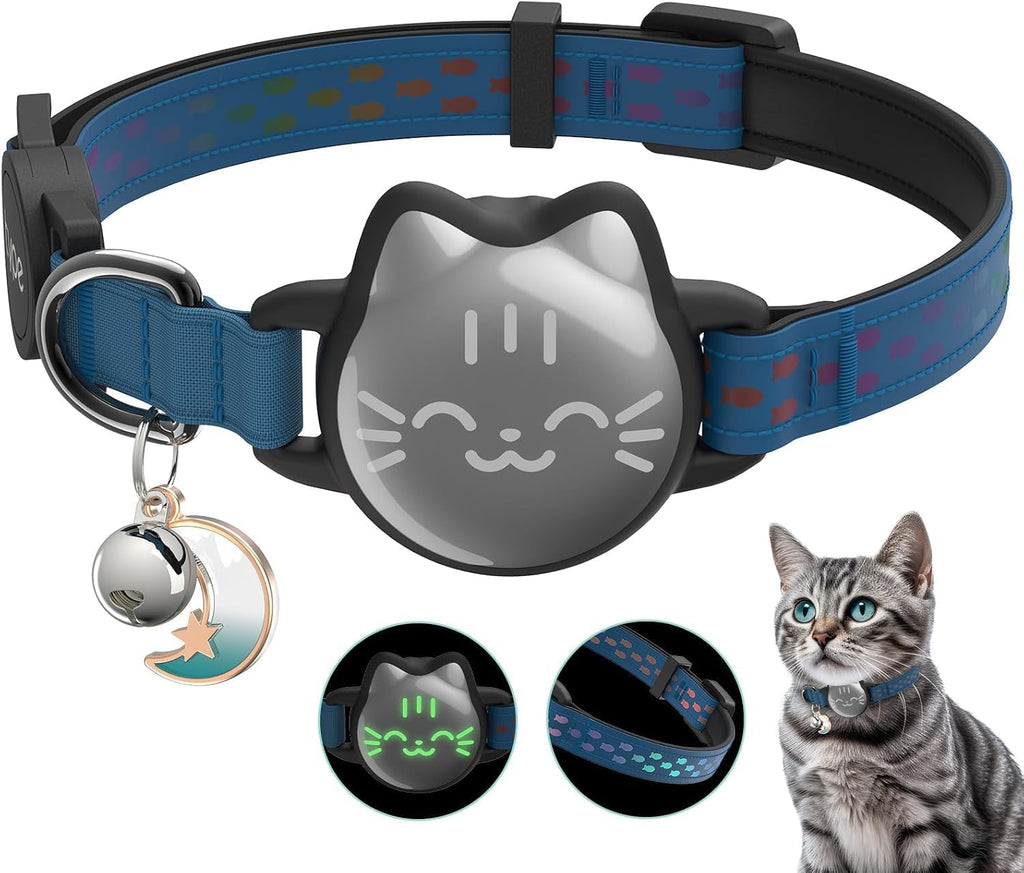 AirTag Cat Collar: Reflective Breakaway Collar, Hidden AirTag Holder - Image 11