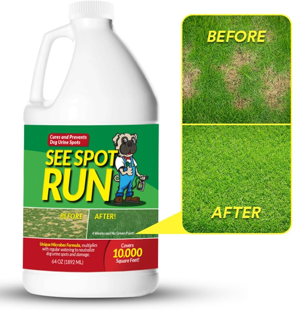 Close up of the spray nozzle on the See Spot Run lawn burn repair bottle