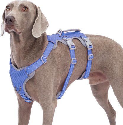 Huntboo Escape Proof Harness, No Slip Dog Harness Escape Proof, Fully Reflective Harness with Handle, Breathable, Durable, Adjustable Vest for Medium Dogs Walking and Training Gear (Black, M) - Image 9