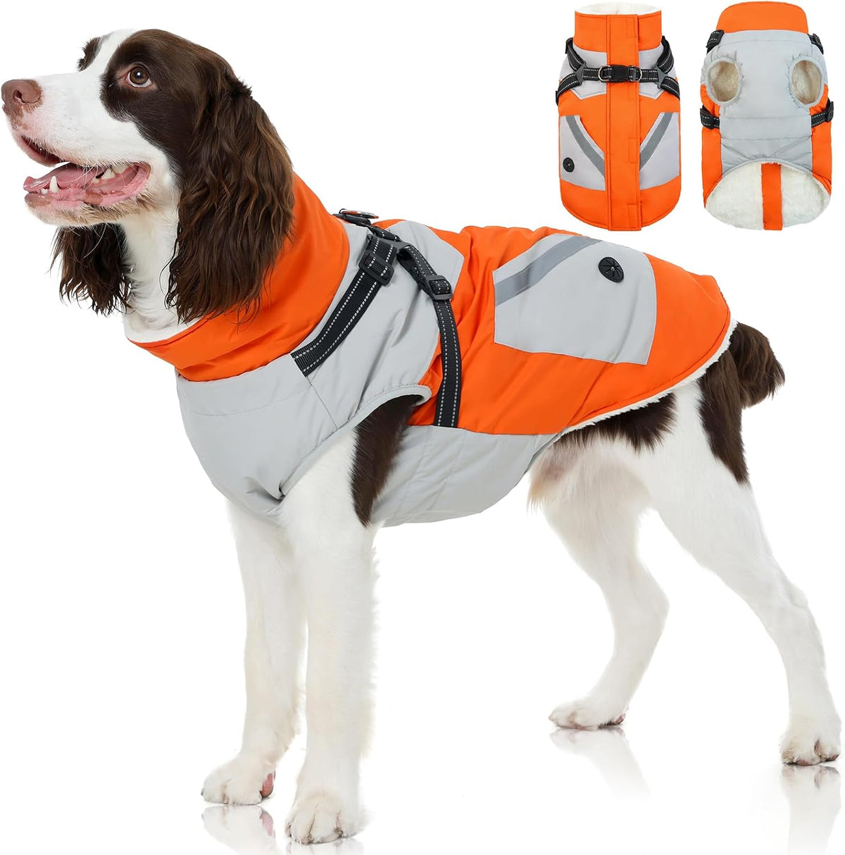 Adjustable straps on Fuamey dog jacket for small breeds