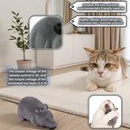Remote Control Mouse Cat Toy, Realistic RC Interactive Pet Toy with Wireless Controller, Forward and Backward Movement, Gray Plush Electronic Mouse for Cats and Dogs, Funny Pet Teaser for Indoor Cats - Image 9
