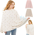 Toyvian Basumee nursing cover front view with beige floral print