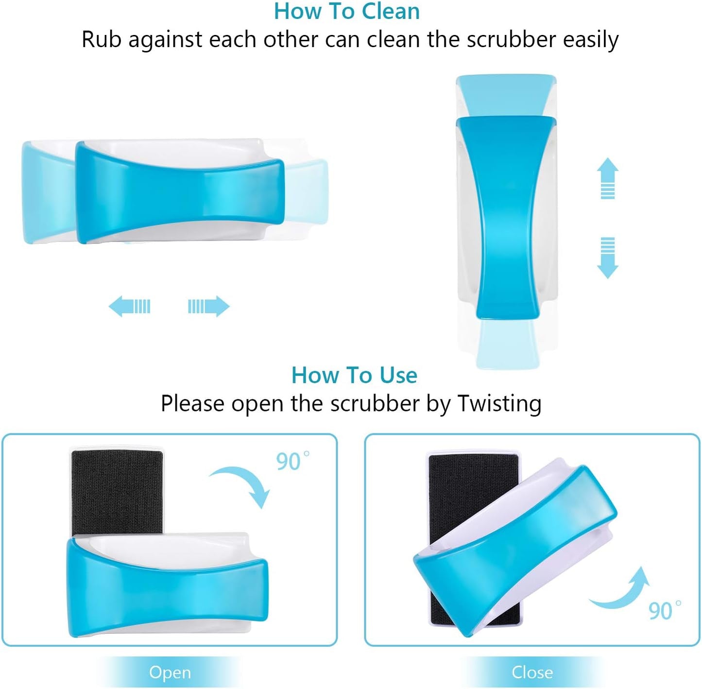 Waterproof plastic magnetic algae scrubber floating on the water surface for easy retrieval.