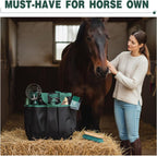 Abbylike grooming kit showcasing the mane comb, tail comb, and elastic hair bands for show day horse braiding.