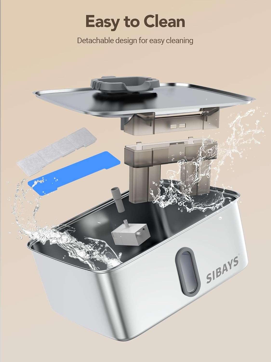 Sibays pet water fountain in a modern home setting