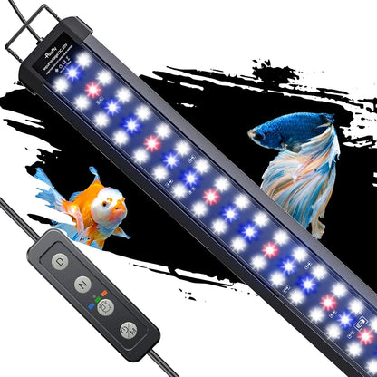 Pawfly 11W Aquarium LED Light for 12 to 18 Inch Fish Tanks Extendable Fish Tank Light with Full Spectrum Brilliant White Blue Red Lights with Daytime & Night Modes and Adjustable Brightness - Image 10
