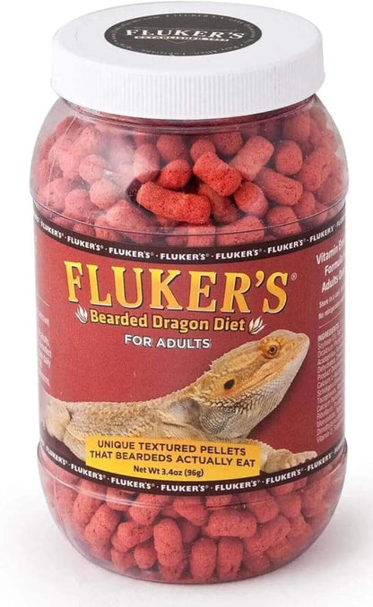 Fluker's Adult Bearded Dragon Food pellet diet jar front view