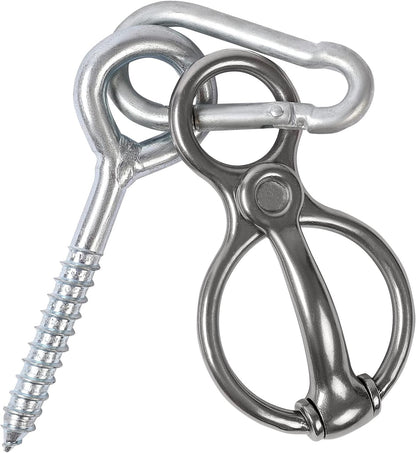 Martx blocker horse tie ring showing lead rope threading path for pressure release