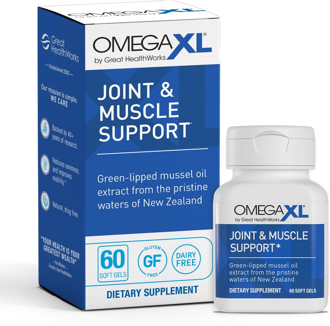 Omegaxl joint support supplement bottle front view