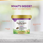 NaturVet pet supplement container back nutrition panel