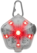 Ruffwear Beacon Safety Light for Dogs front view of clear translucent LED device