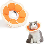 Genuine Hpetppy kitten recovery collar imported from USA shown on a resting cat