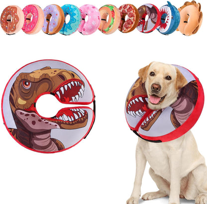 BEAUTYZOO Dog Cone Alternative After Surgery for Large Medium Small Dogs, Soft Inflatable Cone Collar for Dogs Cats, Pet Neck Donut E Collar Dog Recovery Collars to Stop Licking, Shark Blue, L - Image 11