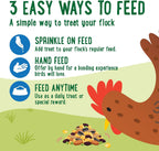 Manna Pro 7 pound poultry treat bag side profile