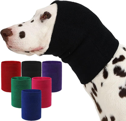 Dog Calming Hoodie and Ear Muffs - Soft Double-Layer Ear and Neck Cover for Anxiety Relief & Noise Protection, Elastic Pet Head Wrap for Grooming, Bath, Drying & Fireworks - Image 11