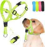 Weesiber Soft Dog Head Collar - Adjustable Dog Head Harness, Padded No Pull Head Halter Collar with Reflective Safety Strip for Training and Walking(Green,M) - Image 13