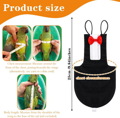 HekouJiub reusable parrot nappy clothes with leak proof inner core lining
